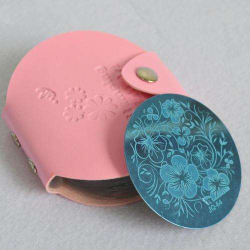 NAIL ART 5.5 CM ROUND STAMPING PLATE HOLDER - PINK