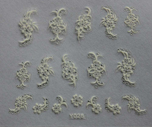 NAIL ART STICKER - WHITE