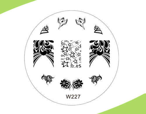 *SALE* NAIL ART IMAGE STAMPING PLATE (W-SERIES) 7cm