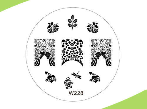 NAIL ART IMAGE STAMPING PLATE (W-SERIES) 7cm