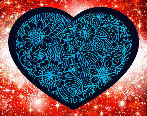 NAIL ART IMAGE STAMPING PLATE (HEART-SERIES)