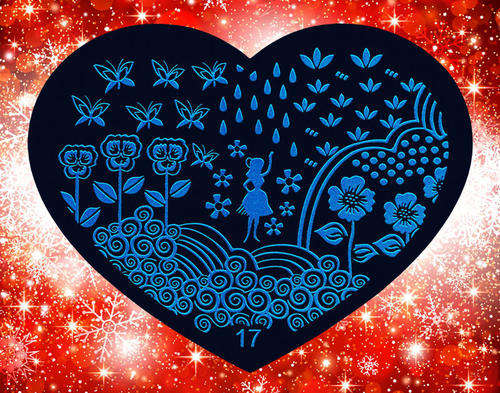 NAIL ART IMAGE STAMPING PLATE (HEART-SERIES)