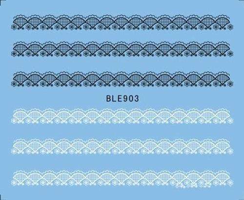 NAIL ART - WATER TRANSFER - LACE