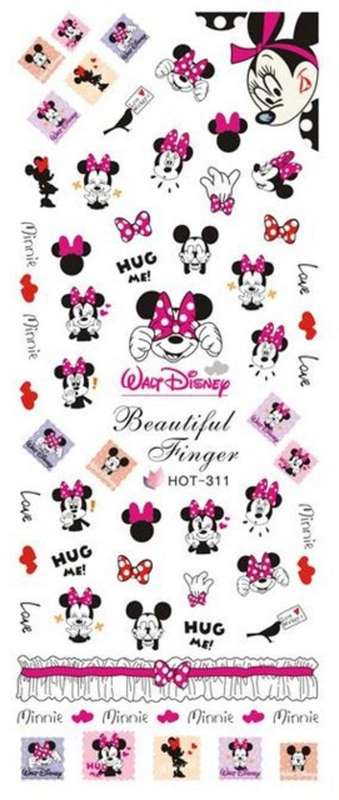 NAIL ART - WATER TRANSFER - MINNIE MOUSE
