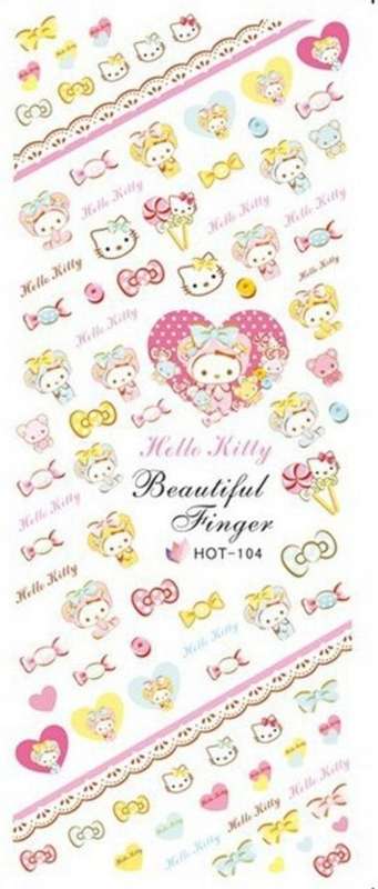 NAIL ART - WATER TRANSFER - HELLO KITTY