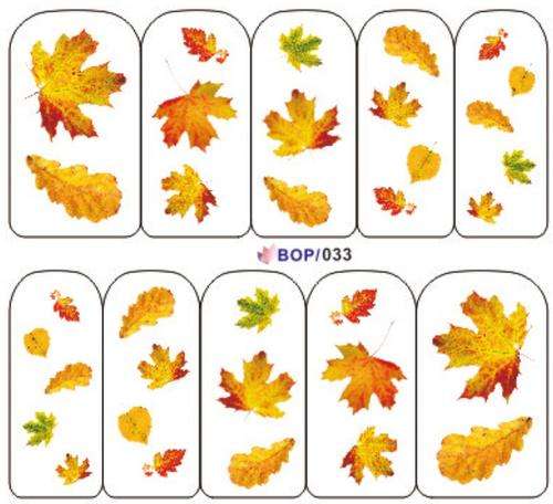 NAIL ART - WATER TRANSFER - LEAF