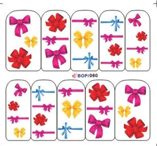 NAIL ART - WATER TRANSFER - BOWS