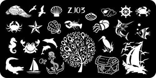 NAIL ART IMAGE STAMPING PLATE (ZJ-SERIES)