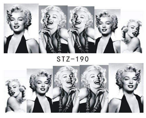 NAIL ART - WATER TRANSFER - MARILYN
