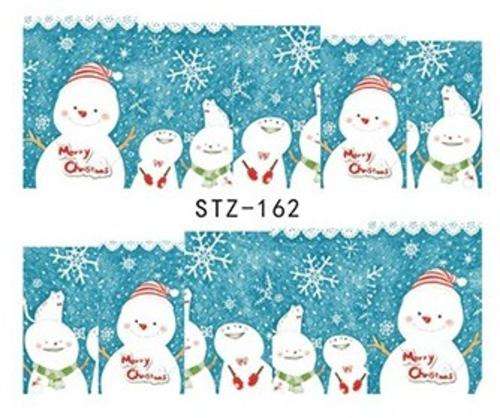 NAIL ART - WATER TRANSFER - SNOWMAN