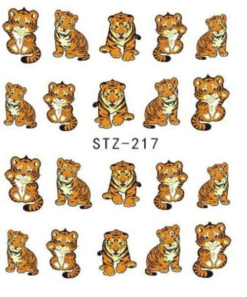 NAIL ART - WATER TRANSFER - TIGER