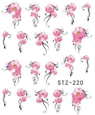 NAIL ART - WATER TRANSFER - FLOWERS