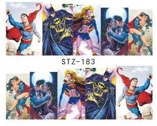 NAIL ART - WATER TRANSFER - SUPERHERO