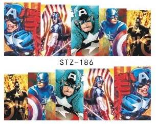 NAIL ART - WATER TRANSFER - SUPERHERO