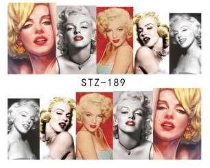 NAIL ART - WATER TRANSFER - MARILYN