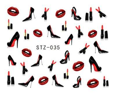 NAIL ART - WATER TRANSFER - LIPS