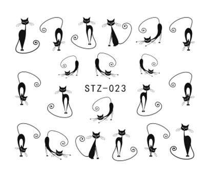 NAIL ART - WATER TRANSFER - CATS