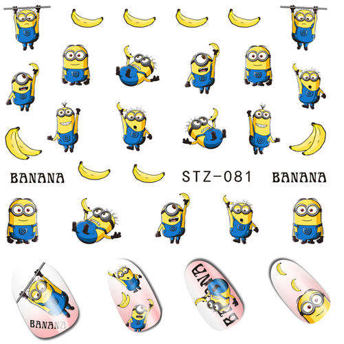 NAIL ART - WATER TRANSFER - MINION