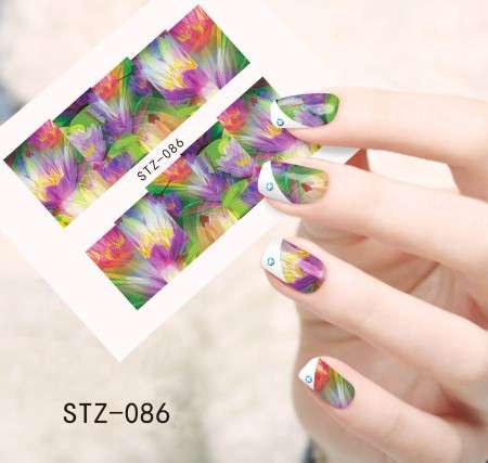 NAIL ART - WATER TRANSFER - FLOWERS