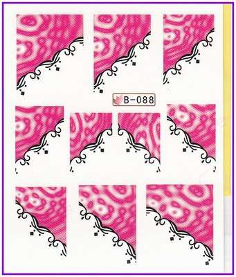NAIL ART - WATER TRANSFER - TIPS - PATTERN