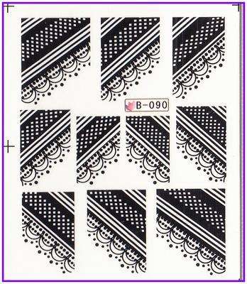 NAIL ART - WATER TRANSFER - TIPS - PATTERN
