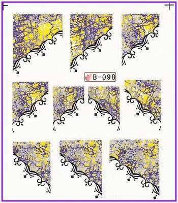NAIL ART - WATER TRANSFER - TIPS - PATTERN