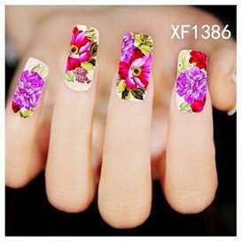 NAIL ART - WATER TRANSFER - FLOWERS