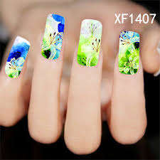 NAIL ART - WATER TRANSFER - FLOWERS