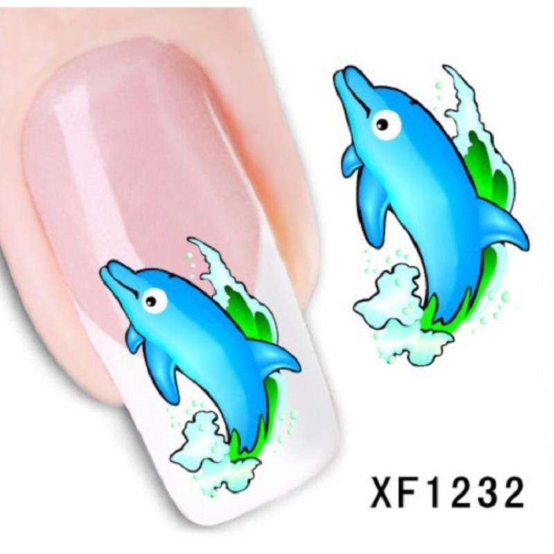 NAIL ART - WATER TRANSFER - DOLPHIN