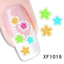 NAIL ART - WATER TRANSFER - FLOWERS