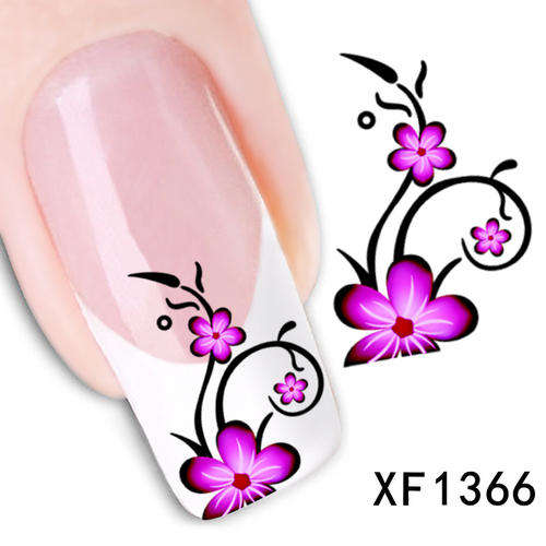 NAIL ART - WATER TRANSFER - FLOWERS