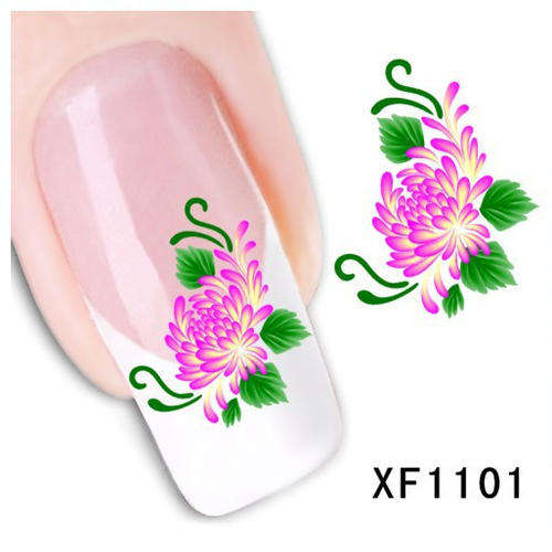 NAIL ART - WATER TRANSFER - FLOWERS