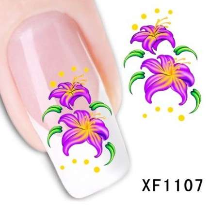 NAIL ART - WATER TRANSFER - FLOWERS