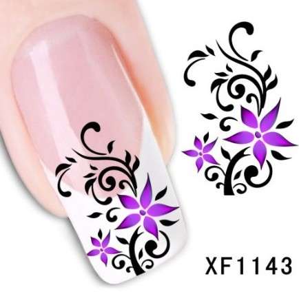 NAIL ART - WATER TRANSFER - FLOWERS