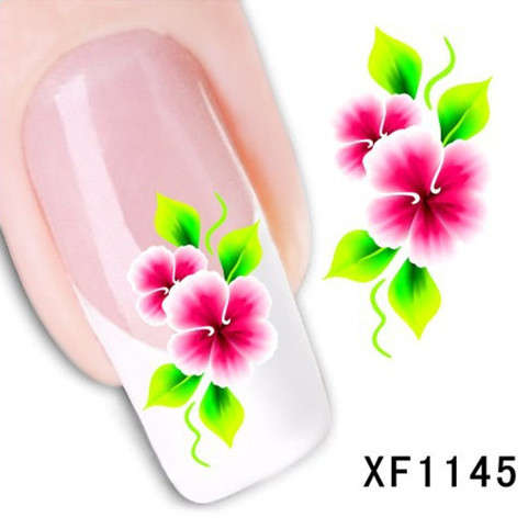 NAIL ART - WATER TRANSFER - FLOWERS