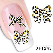 NAIL ART - WATER TRANSFER - BOWS