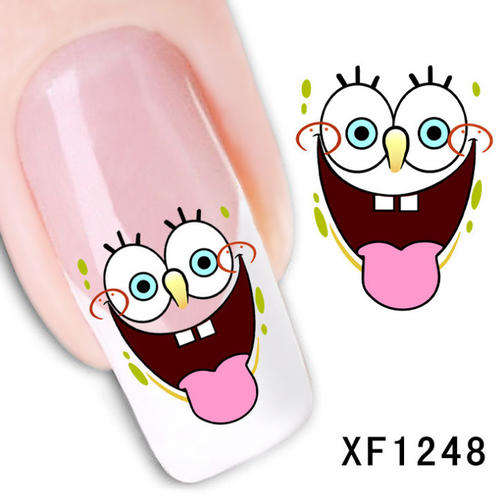 NAIL ART - WATER TRANSFER - SPONGEBOB