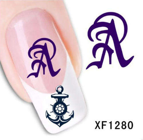 NAIL ART - WATER TRANSFER - LETTER