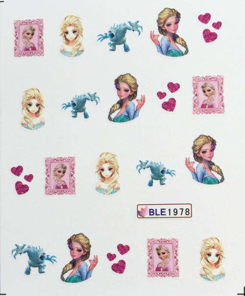 NAIL ART - WATER TRANSFER - FROZEN