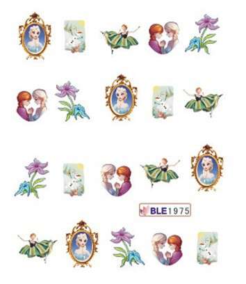 NAIL ART - WATER TRANSFER - FROZEN