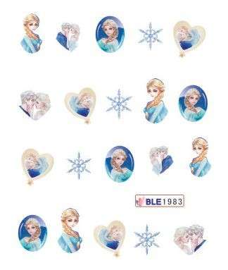 NAIL ART - WATER TRANSFER - FROZEN