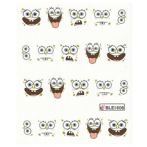 NAIL ART - WATER TRANSFER - SPONGEBOB