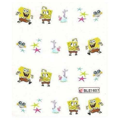 NAIL ART - WATER TRANSFER - SPONGEBOB