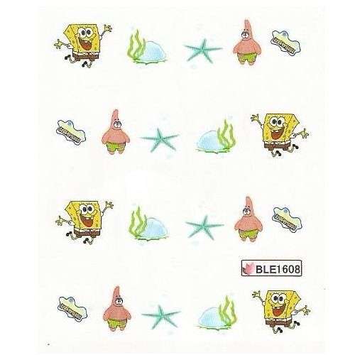NAIL ART - WATER TRANSFER - SPONGEBOB