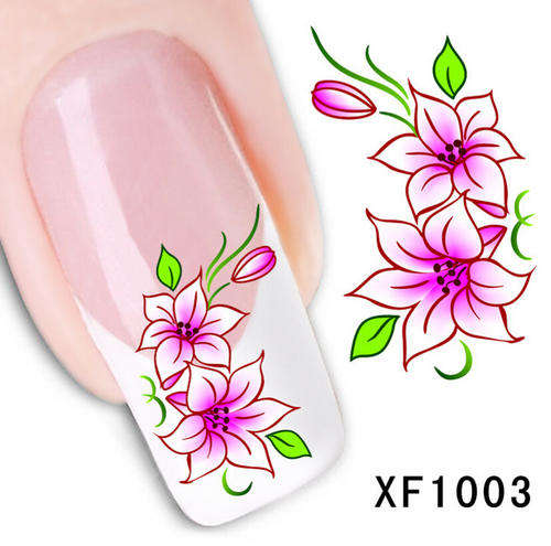 NAIL ART - WATER TRANSFER - FLOWERS