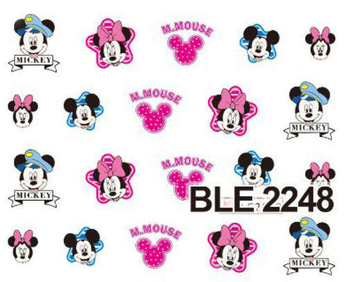 NAIL ART - WATER TRANSFER - MICKEY & MINNIE