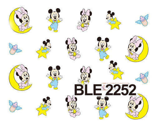 NAIL ART - WATER TRANSFER - MICKEY & MINNIE