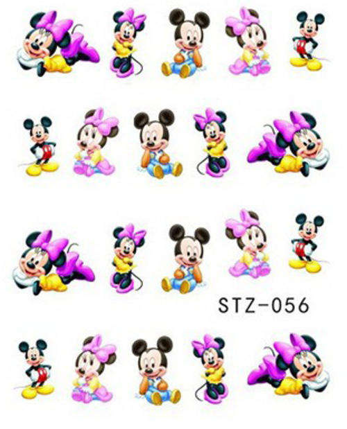 NAIL ART - WATER TRANSFER - MICKEY & MINNIE
