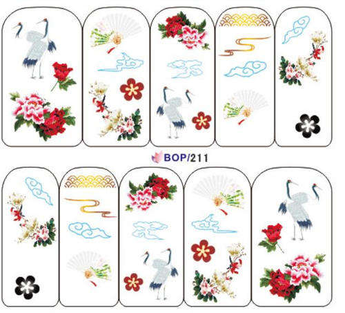 NAIL ART - WATER TRANSFER - FLOWERS