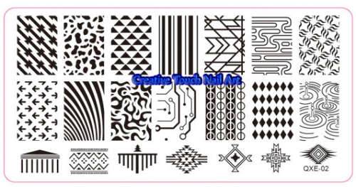 STAMPING NAIL ART PATTERNS & ARROWS - IMAGE STAMPING PLATE